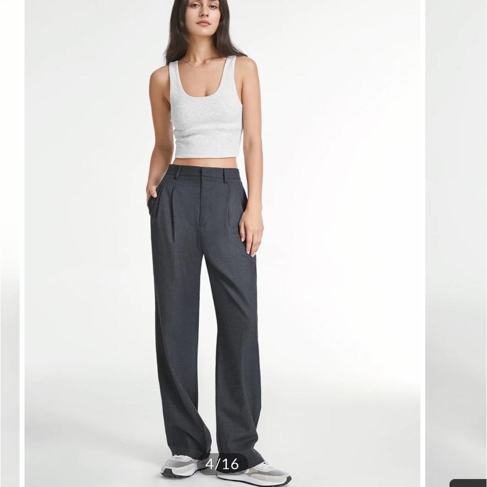 COMMENSE Airstream Grey Straight Leg Dress Pants Size XS. NWOT